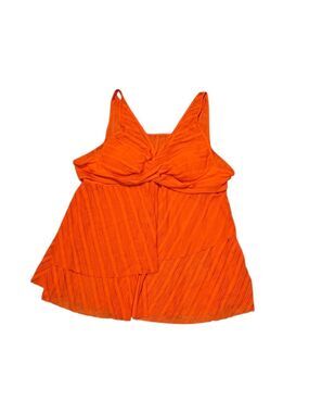 Orange Tankini Swimwear Plus Size Sleeveless 3X